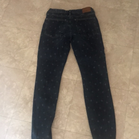 H & M Star Print Skinny Jeans 32 - Picture 4 of 6